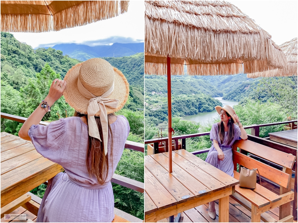 桃園復興景點-森鄰水岸景觀咖啡館-坐擁絕美森林水岸第一排！峇里島風格茅草傘座位，免服務費，平日不限時，有停車場 @靜兒貪吃遊玩愛分享