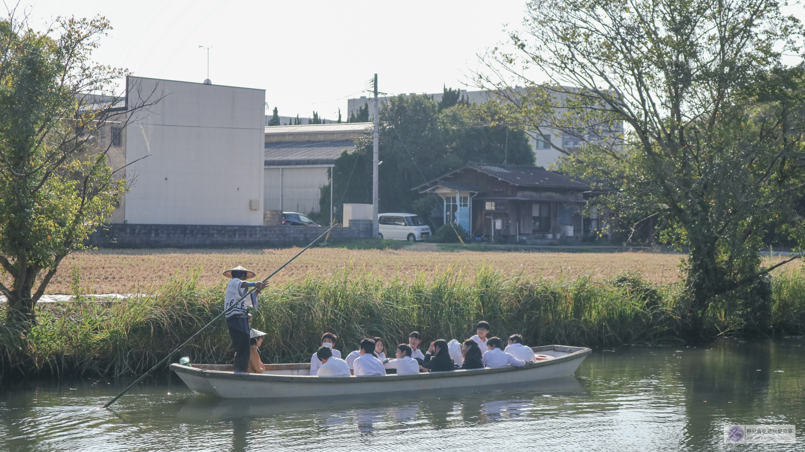 日本九州景點-柳川觀光遊船-飽覽歷史古鎮的美麗運河，乘船遊水鄉，水上威尼斯美名/福岡景點 @靜兒貪吃遊玩愛分享