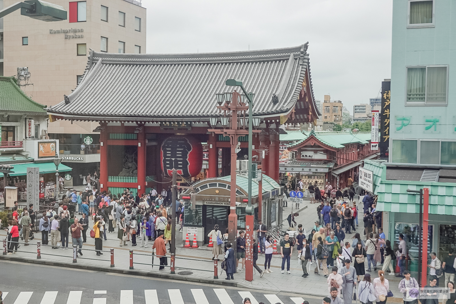 日本東京景點-淺草文化觀光中心-免費展望台景點，知名建築大師隈研吾設計，晴空塔、淺草寺街景一覽無遺 @靜兒貪吃遊玩愛分享