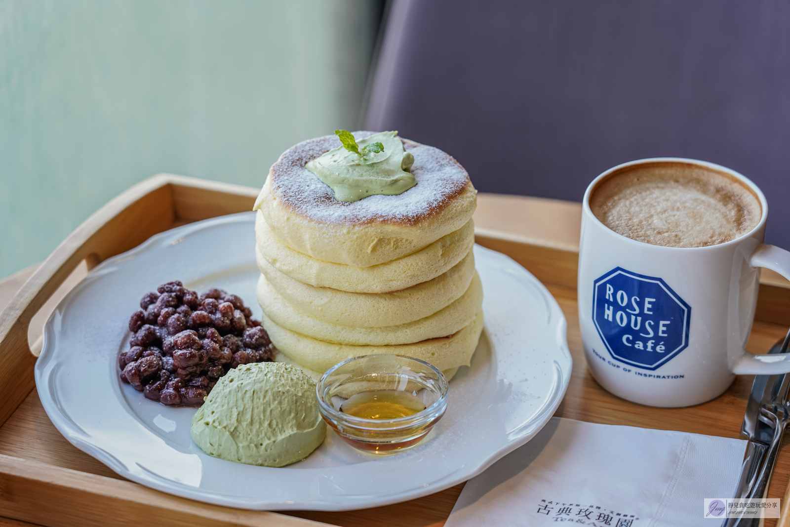 台中梧棲美食-Rose House Cafe-隱藏在書局裡！180度美景的海景咖啡廳，人氣超厚舒芙蕾必點/位於台中三井OUTLET @靜兒貪吃遊玩愛分享