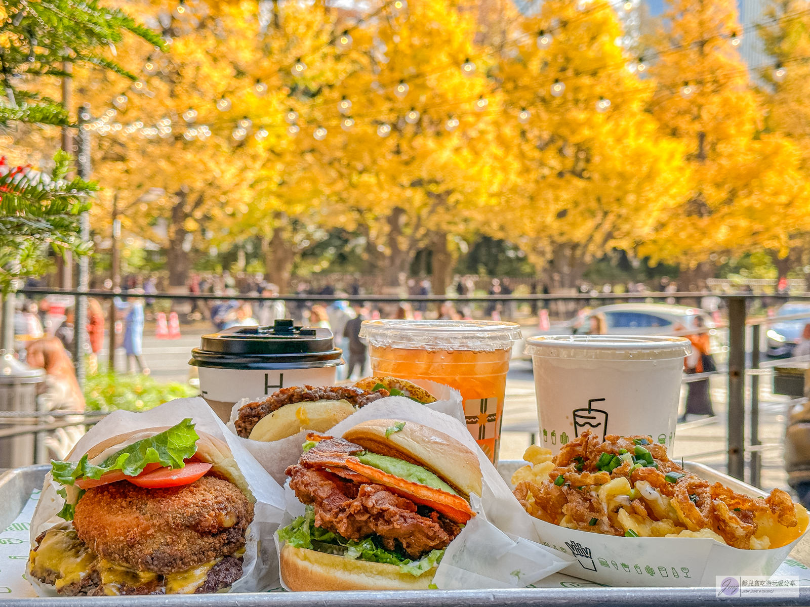 Shake Shack-金黃世界銀杏林裡吃漢堡！來自紐約的人氣排隊漢堡，亞洲第一分店/明治神宮外苑店 @靜兒貪吃遊玩愛分享