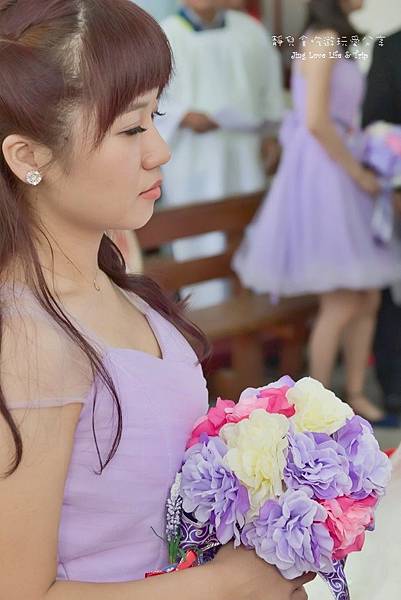 ♡Wedding♡ 婚禮DIY浪漫唯美紫色伴娘捧花 @靜兒貪吃遊玩愛分享