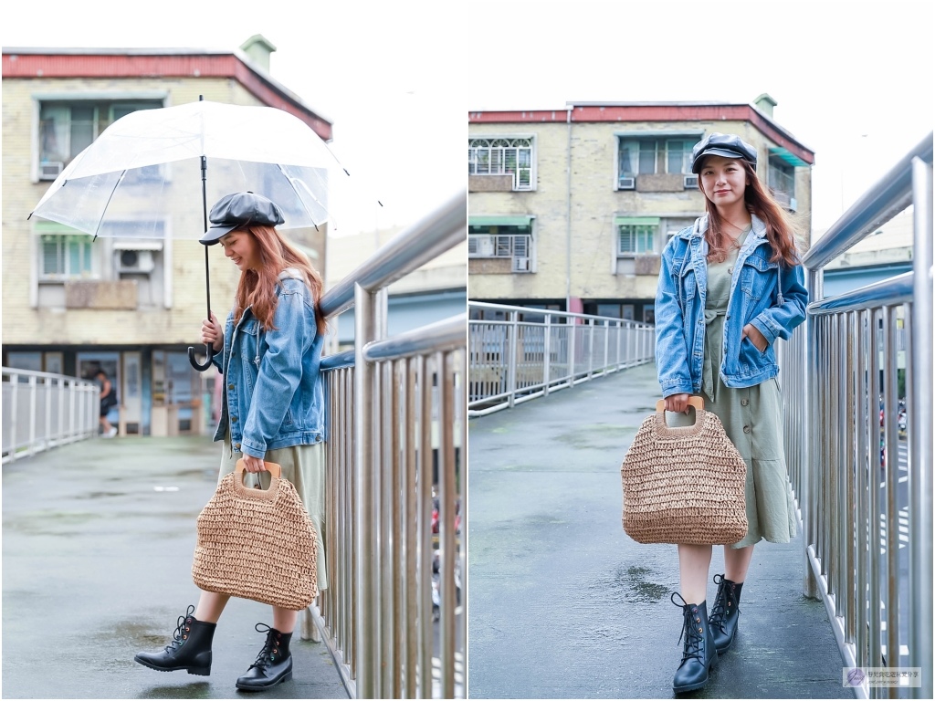 ┃穿搭女鞋┃GOA復古彩釦 帥氣短筒騎士雨靴/雨季必備帥氣時尚短靴 @靜兒貪吃遊玩愛分享